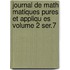 Journal de Math Matiques Pures Et Appliqu Es Volume 2 Ser.7