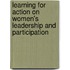 Learning for Action on Women's Leadership and Participation