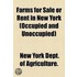 Farms for Sale or Rent in New York (Occupied and Unoccupied)