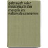 Gebrauch Oder Missbrauch Der Rhetorik Im Nationalsozialismus