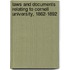 Laws and Documents Relating to Cornell University, 1862-1892