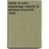 Notes on Eire - Espionage Reports to Winston Churchill, 1940