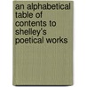 An Alphabetical Table of Contents to Shelley's Poetical Works by Frederick Startridge Ellis
