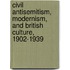 Civil Antisemitism, Modernism, and British Culture, 1902-1939