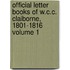 Official Letter Books of W.C.C. Claiborne, 1801-1816 Volume 1