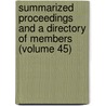 Summarized Proceedings And A Directory Of Members (Volume 45) by American Association for the Science