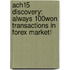 Ach15 Discovery: Always 100% Won Transactions in Forex Market!