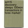 Ach15 Discovery: Always 100% Won Transactions in Forex Market! door Florin Iacob