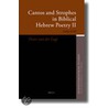 CANTOS AND STROPHOS IN BIBLICAL HEBREW POETRY II PS. 42-89 door Lugt