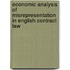Economic Analysis of Misrepresentation in English Contract Law