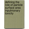 Defining the Role of Particle Surface Area inPulmonary Toxicity door Tina Sager
