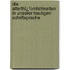 Die Alterthï¿½Mlichkeiten in Unserer Heutigen Schriftsprache