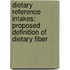 Dietary Reference Intakes: Proposed Definition of Dietary Fiber