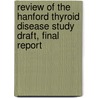 Review of the Hanford Thyroid Disease Study Draft, Final Report by Professor National Academy of Sciences