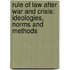 Rule of Law After War and Crisis: Ideologies, Norms and Methods