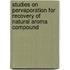 Studies on Pervaporation for Recovery of Natural Aroma Compound