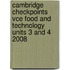 Cambridge Checkpoints Vce Food And Technology Units 3 And 4 2008