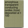 Amorphous Transparent Conducting Oxides (Tcos) Deposited at T 100 door United States Government