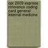 Cpt 2009 Express Reference Coding Card General/ Internal Medicine