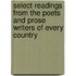 Select Readings from the Poets and Prose Writers of Every Country