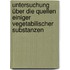 Untersuchung über die Quellen einiger vegetabilischer Substanzen