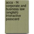 Acca - F4 Corporate And Business Law (english) Interactive Passcard