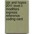 Cpt And Hcpcs 2011 Level Ii Modifiers Express Reference Coding Card