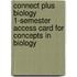 Connect Plus Biology 1-Semester Access Card for Concepts in Biology
