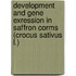 Development And Gene Exression In Saffron Corms (crocus Sativus L.)