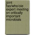 Joint Fao/who/oie Expert Meeting On Critically Important Microbials