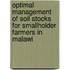 Optimal management of soil stocks for smallholder farmers in Malawi