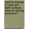 Welche Kriterien M Ssen Wir Beim Schluss Einer Er Rterung Beachten? by Sarah M. Ller