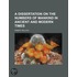 A Dissertation On The Numbers Of Mankind In Ancient And Modern Times