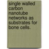 Single Walled Carbon Nanotube Networks As Substrates For Bone Cells. by Wojtek Tutak