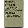 Student's Solutions Manual for Introduction to Technical Mathematics door Roxane Barrows