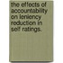 The Effects Of Accountability On Leniency Reduction In Self Ratings.