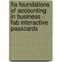 Fia Foundations Of Accounting In Business - Fab Interactive Passcards