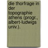 Die Thorfrage In Der Topographie Athens (Progr., Albert-Ludwigs Univ.). door Bernhard Schmitt