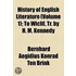 History of English Literature Volume 1; To Wiclif, Tr. by H. M. Kennedy