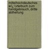 Mittelhochdeutsches Wï¿½Rterbuch Zum Handgebrauch, Dritte Abtheilung by Adolf Ziemann