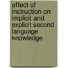 Effect of Instruction on Implicit and Explicit Second Language Knowledge door Motoko Akakura