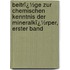 Beitrï¿½Ge Zur Chemischen Kenntnis Der Mineralkï¿½Rper, Erster Band