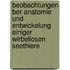 Beobachtungen Ber Anatomie Und Entwickelung Einiger Wirbellosen Seethiere