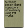 Screening Protein-Ligand Interactions Intracellularly Using Fret Hybrids. door Xia You