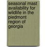 Seasonal Mast Availability for Wildlife in the Piedmont Region of Georgia door United States Government
