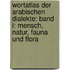 Wortatlas Der Arabischen Dialekte: Band I: Mensch, Natur, Fauna Und Flora