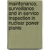 Maintenance, Surveillance and In-service Inspection in Nuclear Power Plants