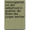Meinungsstreit um den Selbstmord in Goethes 'Die Leiden des jungen Werther' door Ilona Späth