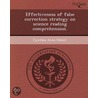 Effectiveness Of False Correction Strategy On Science Reading Comprehension. door Cynthia Anne Ghent