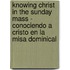 Knowing Christ in the Sunday Mass - Conociendo a Cristo En La Misa Dominical